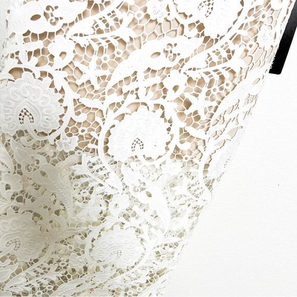 NWT Stone Cold Fox Sheer White Floral Lace Elliot Pencil Skirt size 1 boho - Picture 5 of 9